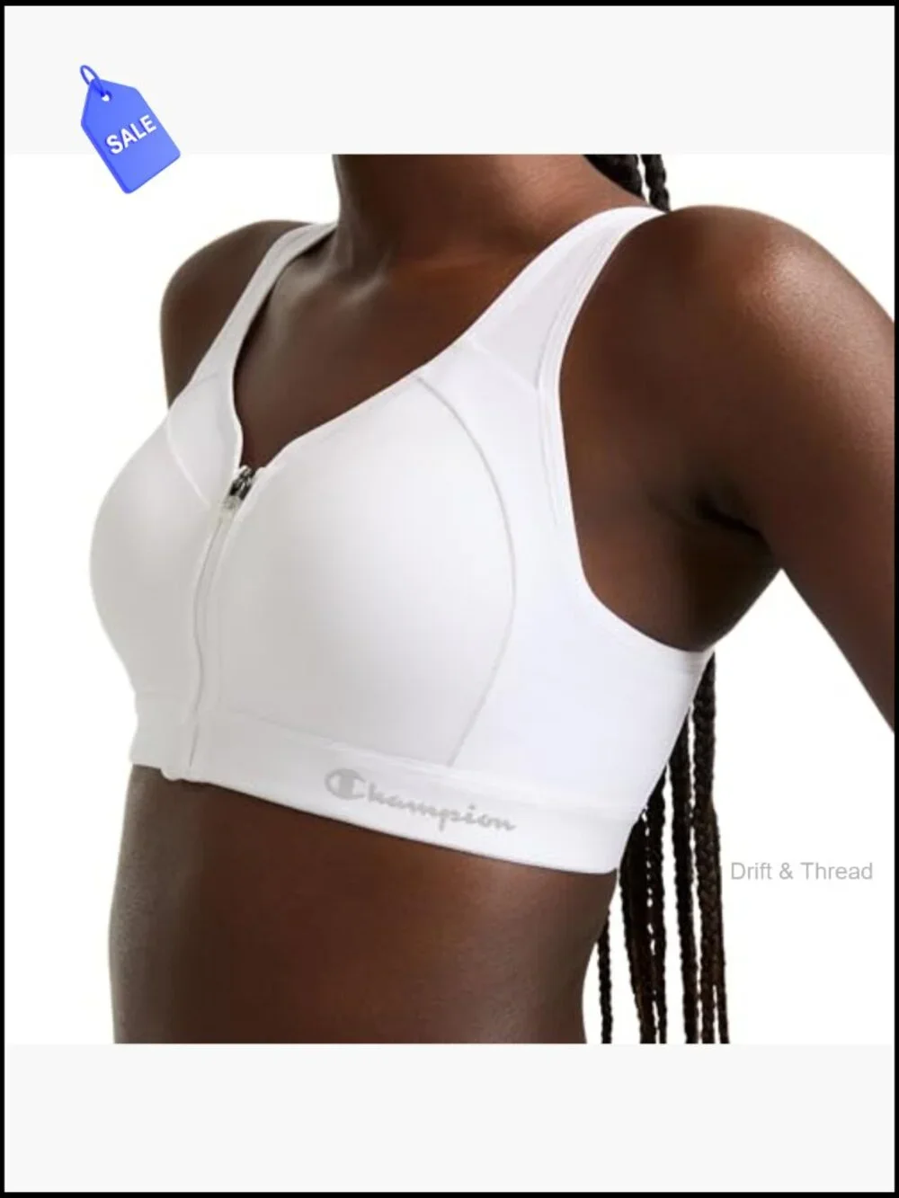 Women's High-Impact Front-Zip Sports Bra, Racerback, Wirefree, Moisture Wicking